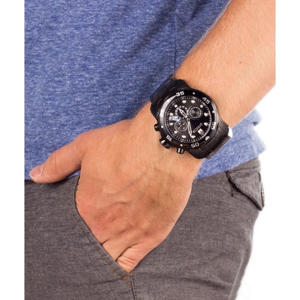 Invicta Pro Diver 0076 Chronograph Watch 48 mm Black Ion Plated Stainless Steel - Picture 2 of 16